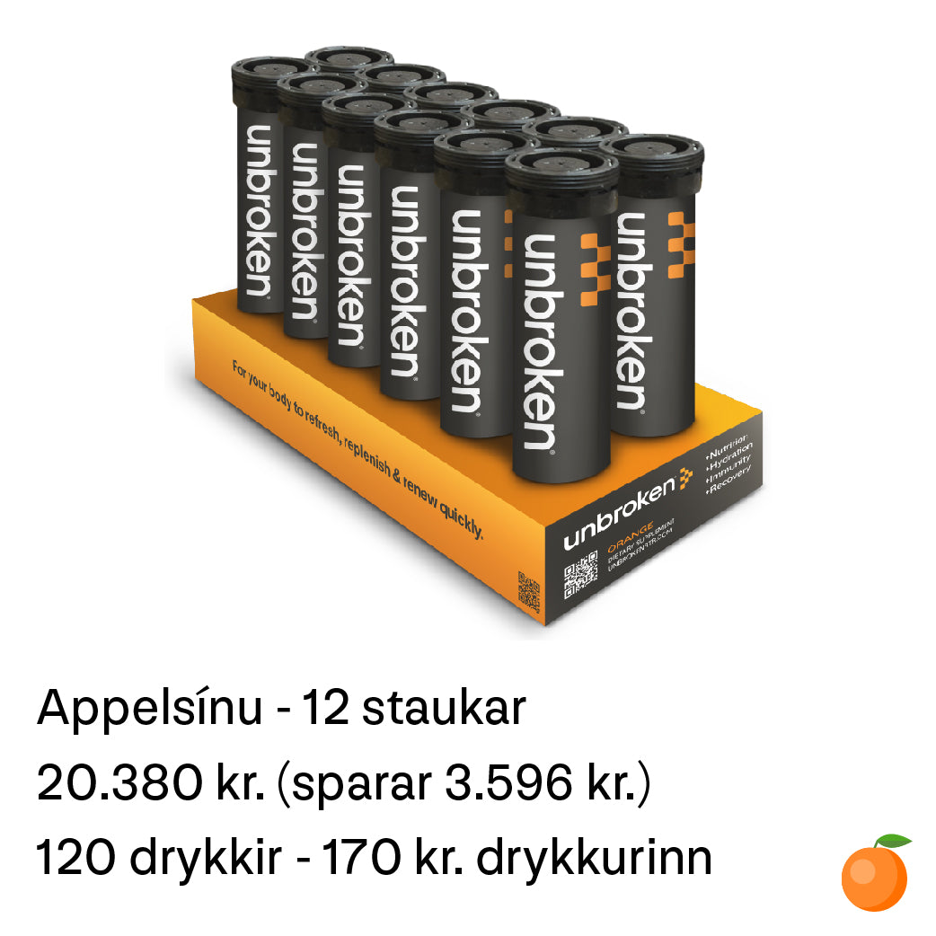 APPELSÍNU (12 STAUKAR)